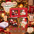 12 Christmas Cards - Traditional Santa