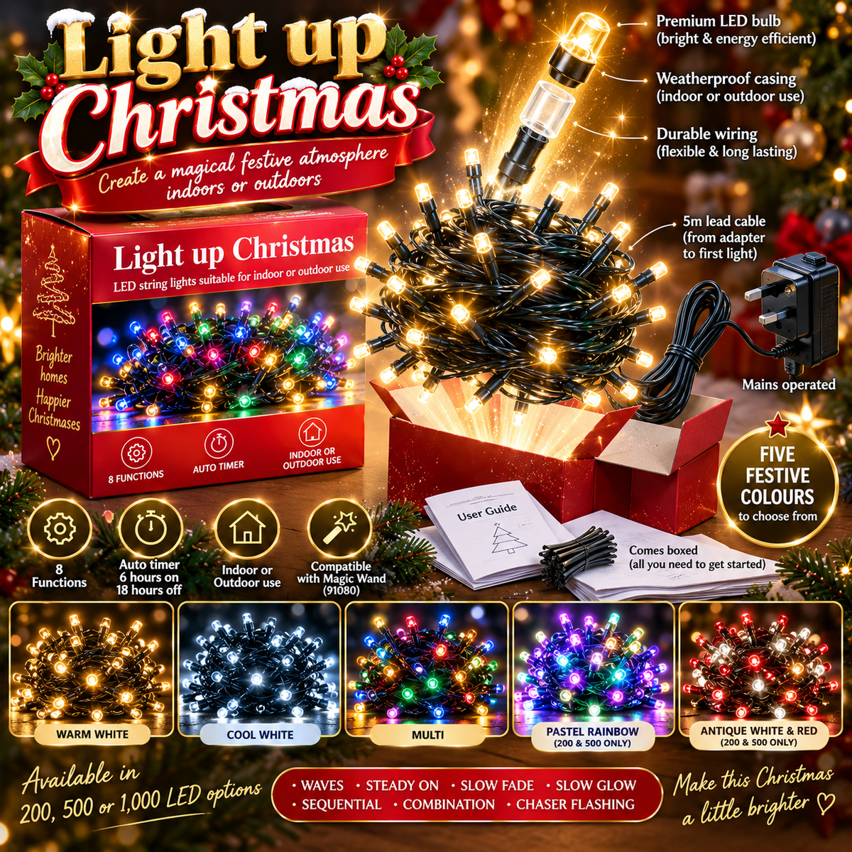 500 LED STRING LIGHTS