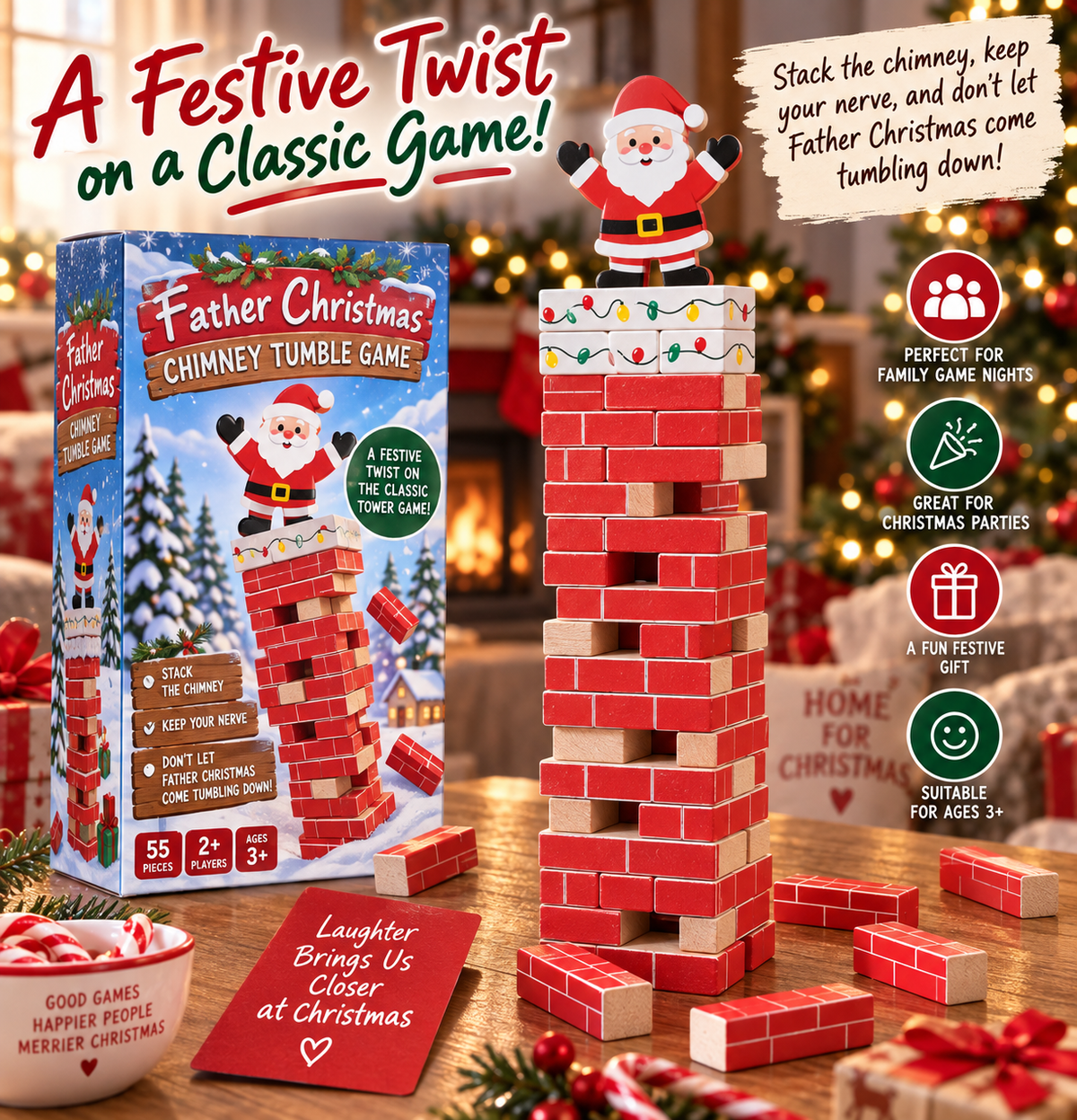 Father Christmas Chimney Tumble Game