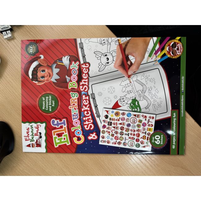 XL Elf Colouring Book with Stickers