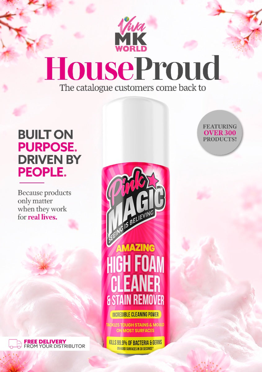 Pink Magic cleaning for kitchens, bathrooms and household surfaces