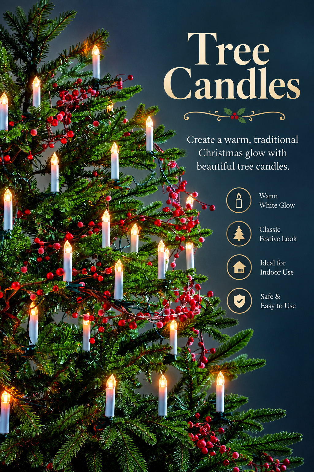 Tree Candles - Set of 30